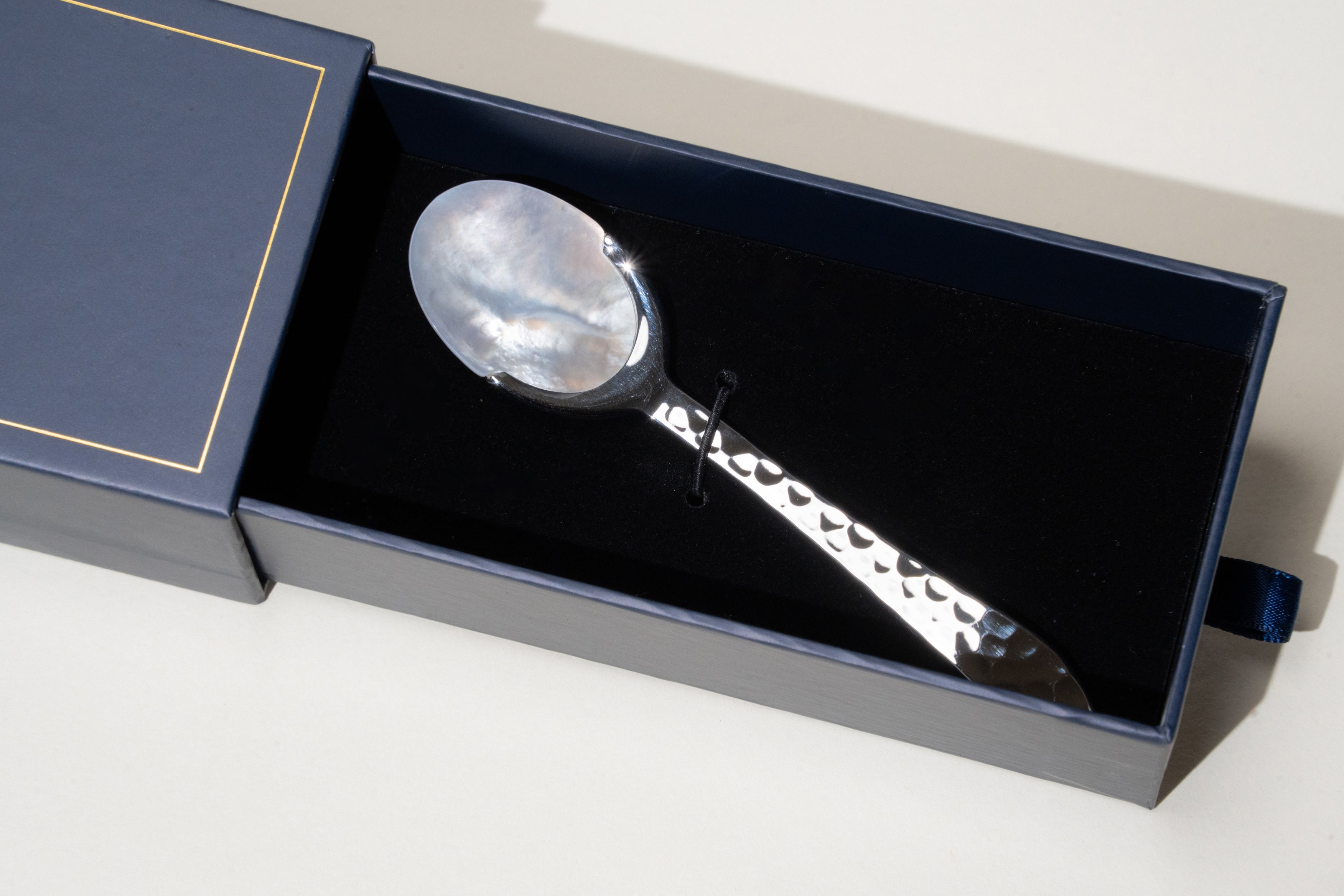 Hammered Mother of Pearl Caviar Spoon – Tsar Nicoulai Caviar