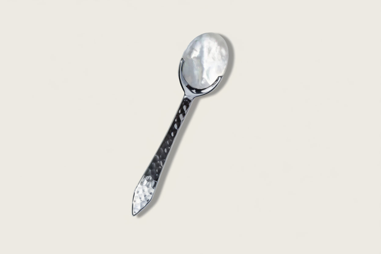 Hammered Mother of Pearl Spoon