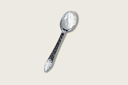 Hammered Mother of Pearl Spoon