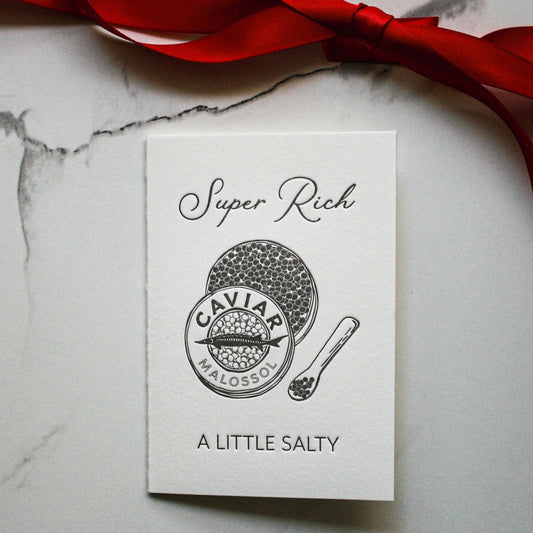 Handcrafted Caviar Greeting Card