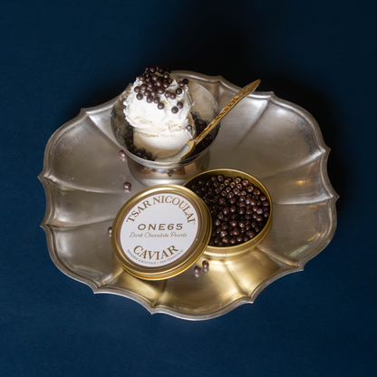 Tsar nicoulai x One65 chocolates pearls