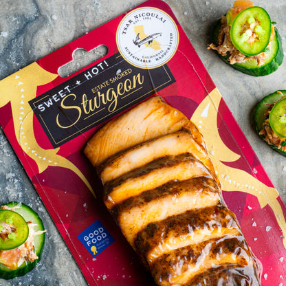 6 oz Sweet 'n' Hot Smoked Sturgeon