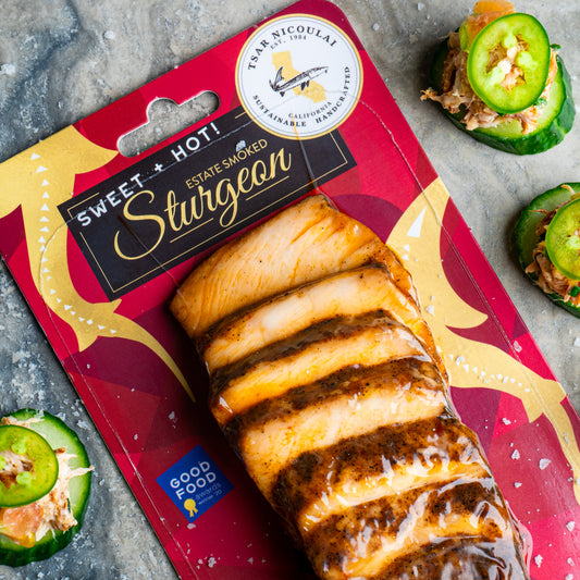 6 oz Sweet 'n' Hot Smoked Sturgeon