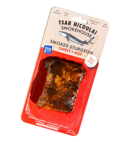 6 oz Sweet 'n' Hot Smoked Sturgeon