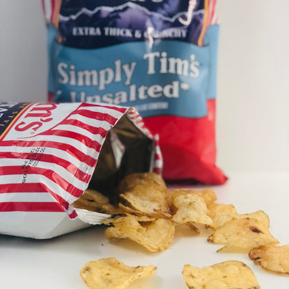 Tims Cascade Unsalted Chips - 7.5 Oz